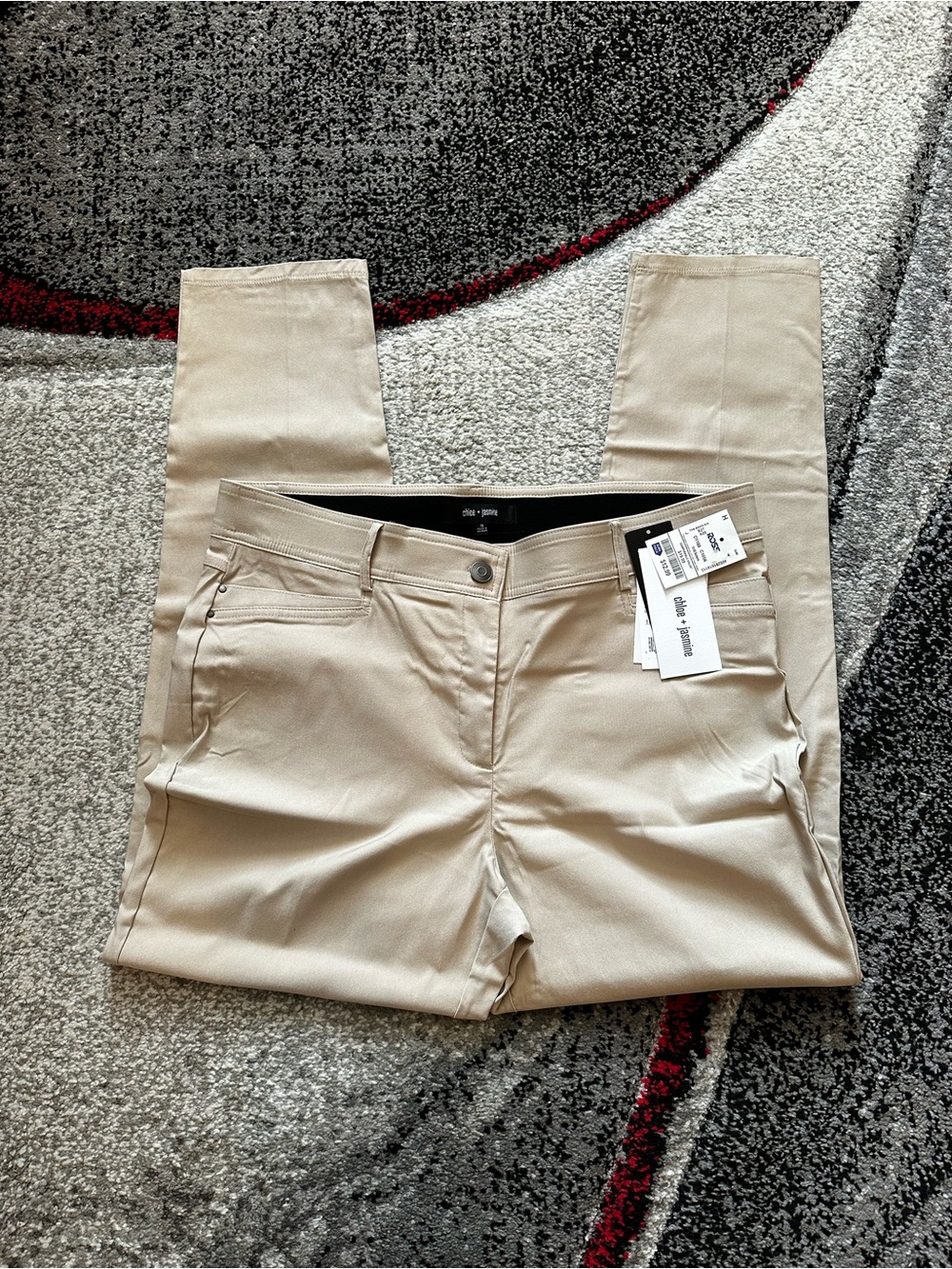 Beige Women's Straight-Leg Trousers